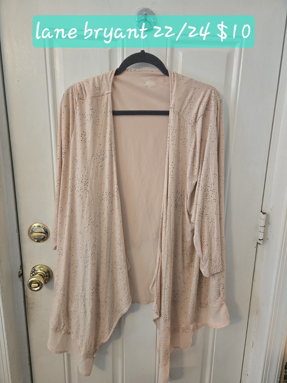Lane Bryant Blush Open-Front Drapey Cardigan